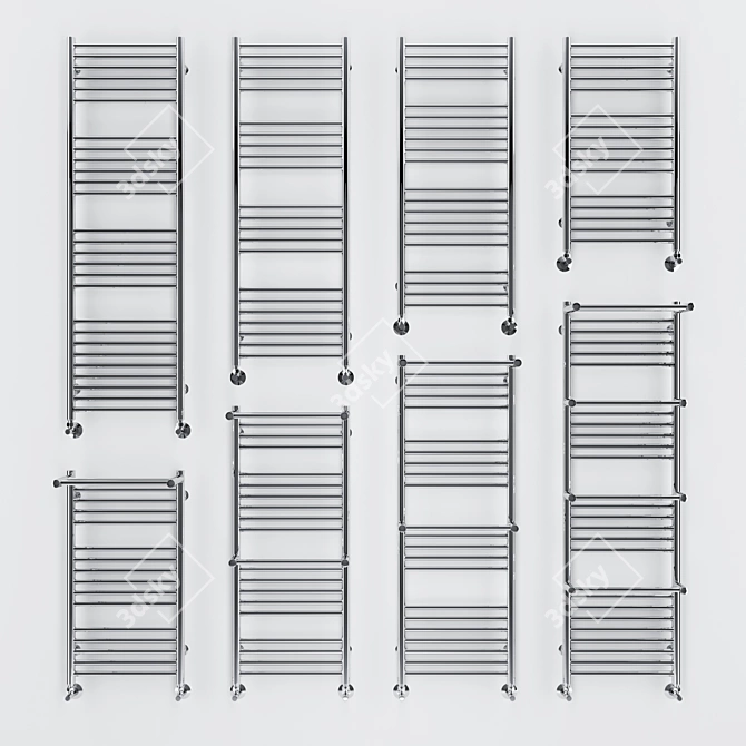 Aurora Heated Towel Rack Collection 3D model image 1