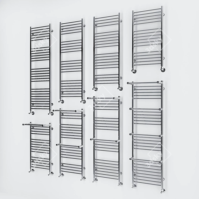 Aurora Heated Towel Rack Collection 3D model image 2