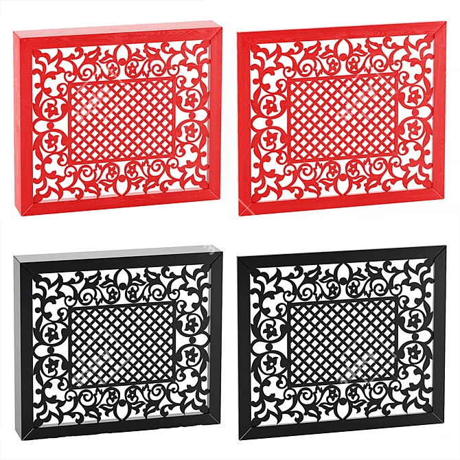 Ornamental Box and Panel Set 3D model image 2
