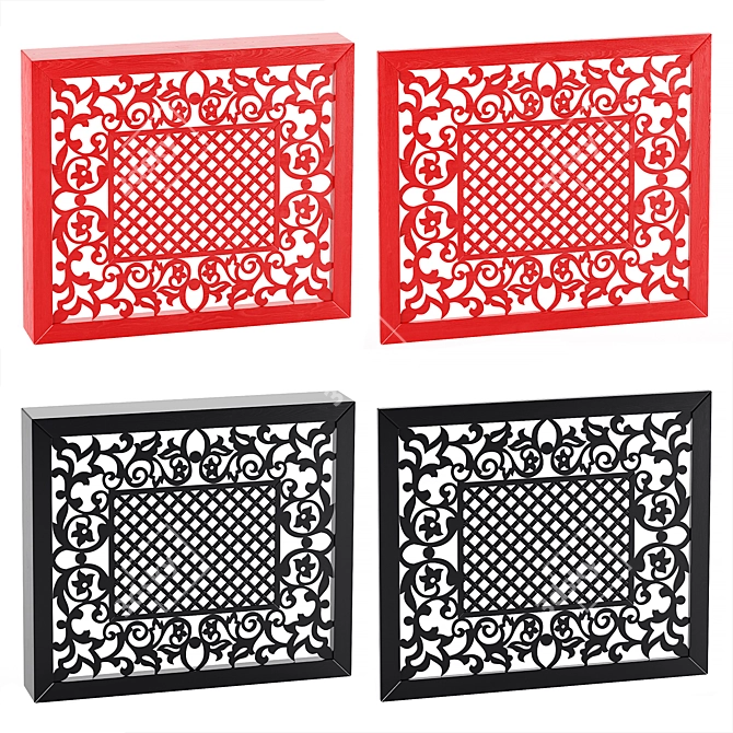 Ornamental Box and Panel Set 3D model image 4