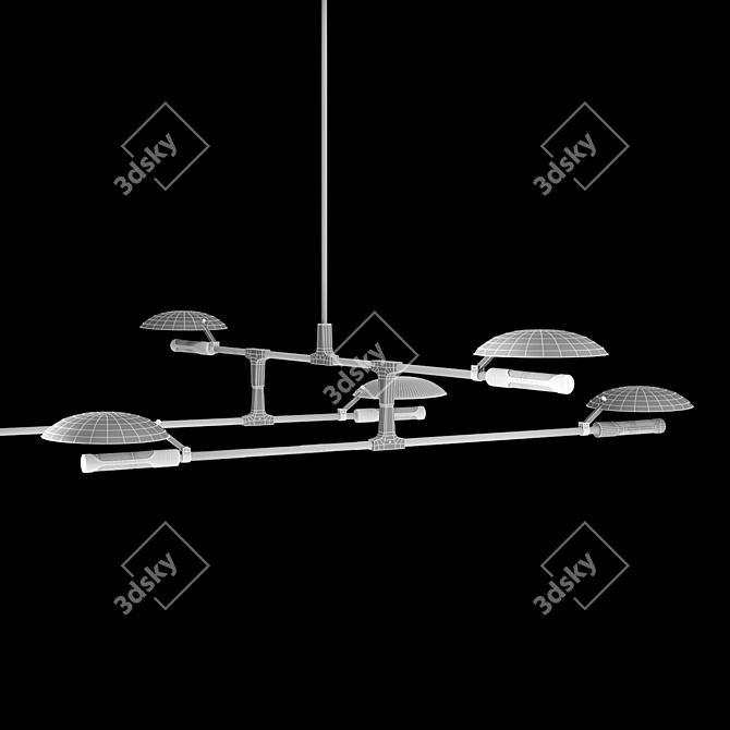 Aventura Disco Chandelier 6-Light 3D model image 2
