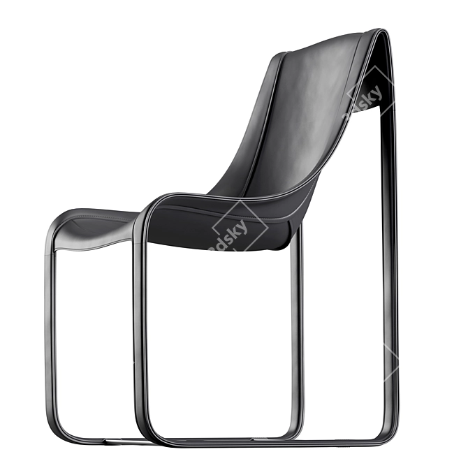 Sleek Carbon Fiber Bugatti Chair 3D model image 2