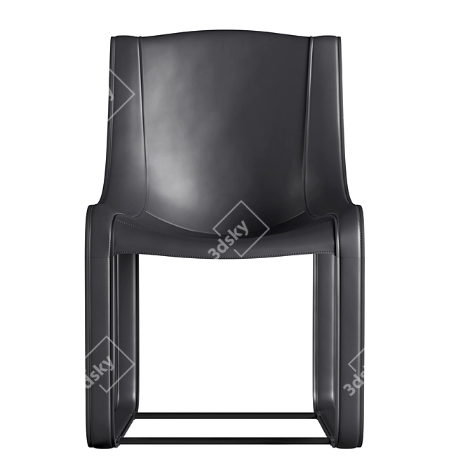 Sleek Carbon Fiber Bugatti Chair 3D model image 3