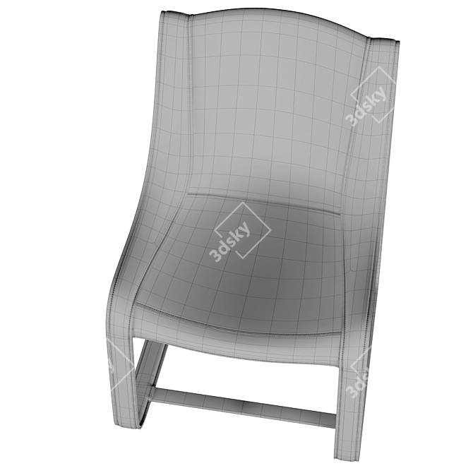 Sleek Carbon Fiber Bugatti Chair 3D model image 5