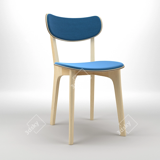 Modern Round Armless Chair 3D model image 1