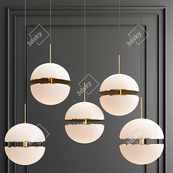 Luxury Debert Pendant Lamp 3D model image 1