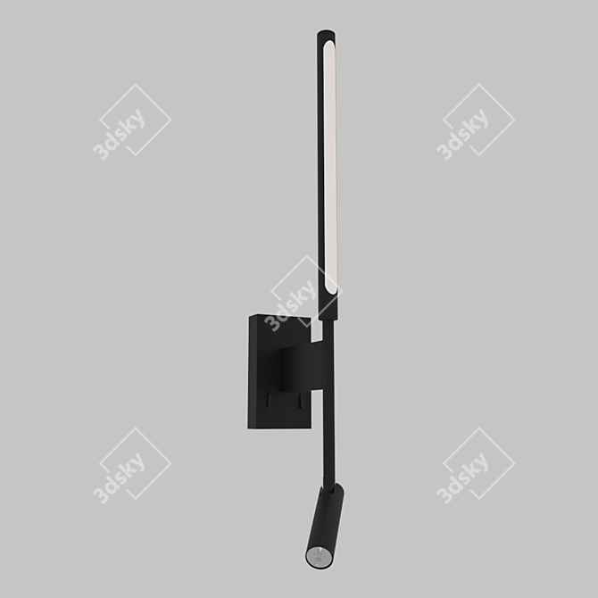 Modern Black Wall Light: MJ-Kono Read 3D model image 1
