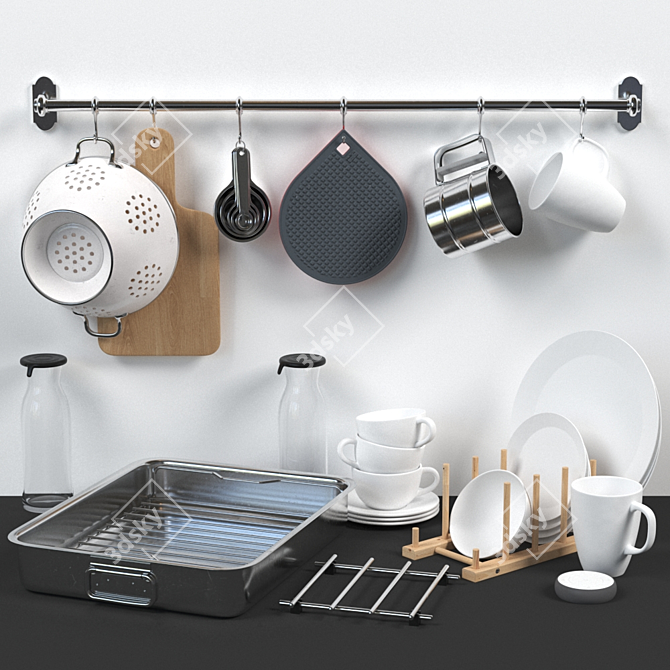 IKEA Kitchen Essentials: Stylish Decor & Cookware 3D model image 1