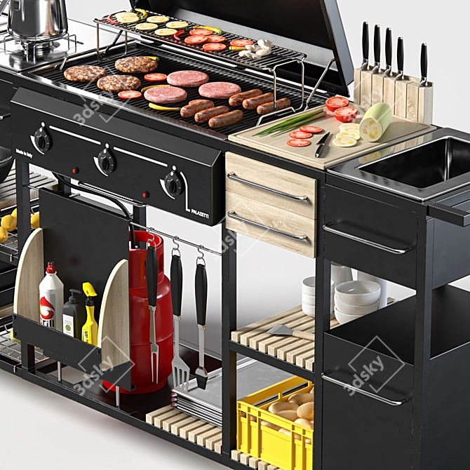 Mr.Chef Gas Grill: Ultimate Outdoor Cooking Solution 3D model image 4