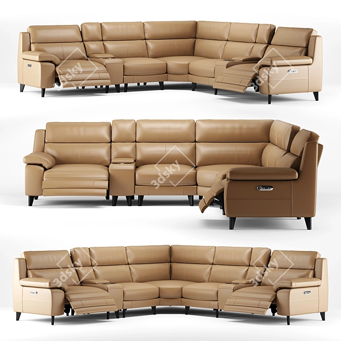 Boulevard Plush Modular Sofa 3D model image 1