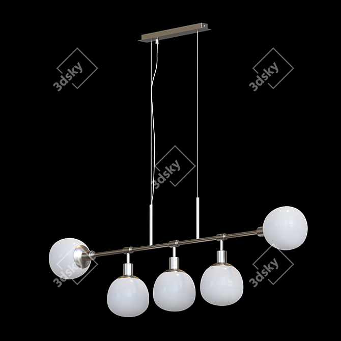 Saina Long Glass Pendant Lamp 3D model image 2