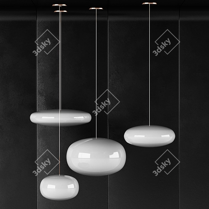 Spherical Pendant Light Set 3D model image 4