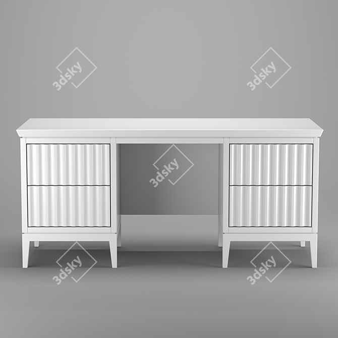 Modern Minimalist Writing Desk 3D model image 1