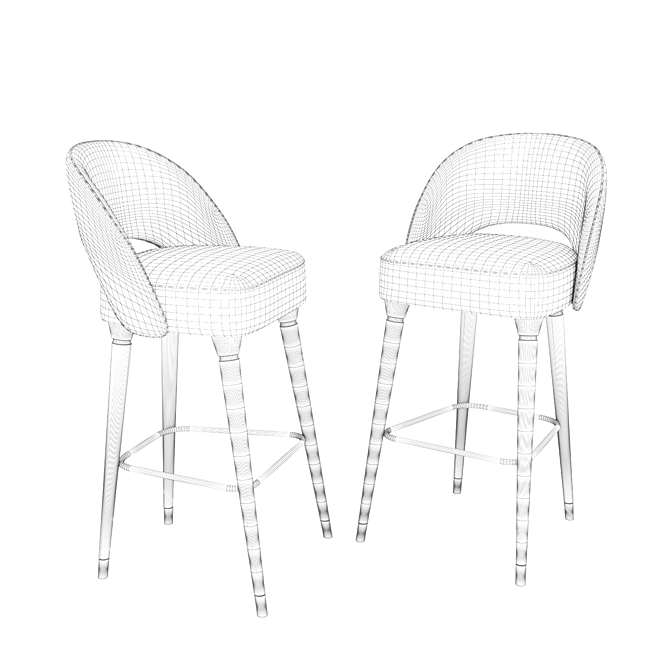 Elevate your space: Collins Bar Chair! 3D model image 5