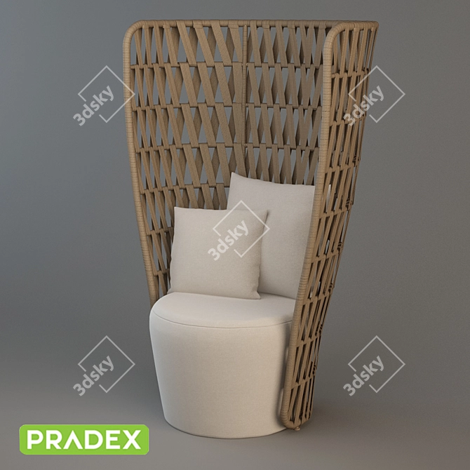 Outdoor Bliss: Hermes Pradex Armchair 3D model image 1