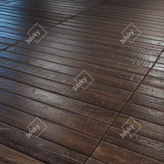 Old Parquet: Multitextured Brickbond 3D model image 3