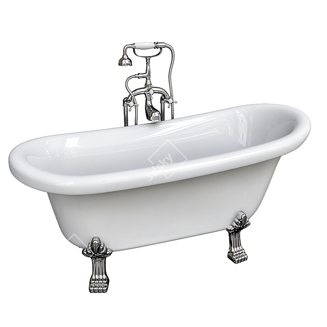 Luxury Vieany Bathtub AK-259 3D model image 1