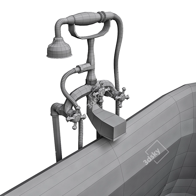 Luxury Vieany Bathtub AK-259 3D model image 5