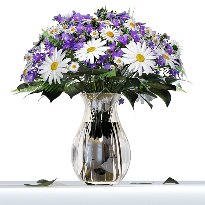 Blooming Summer Bouquet 3D model image 2