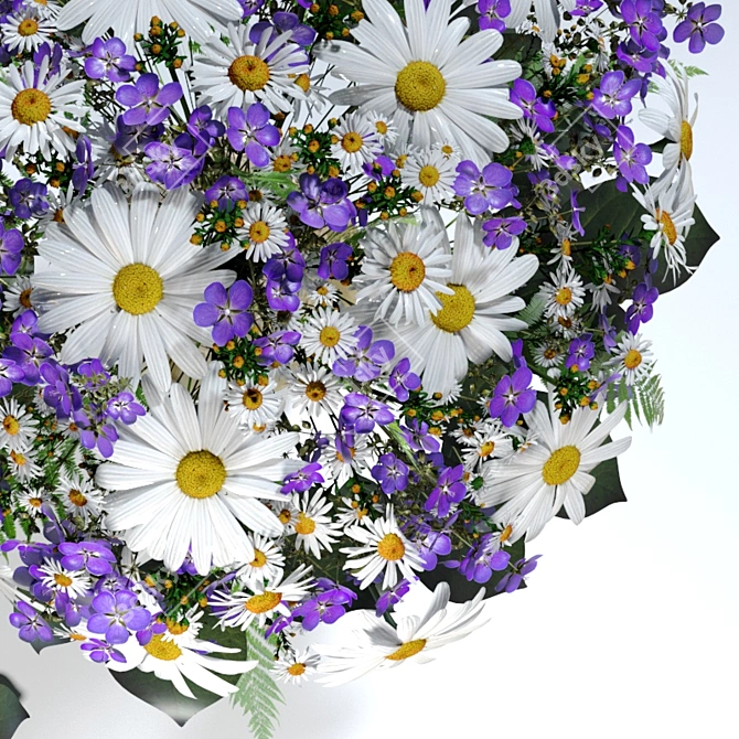 Blooming Summer Bouquet 3D model image 3