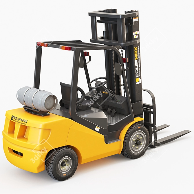 EQUIPMAX 3000 Forklift: Maximum Efficiency for Your Warehouse. 3D model image 2