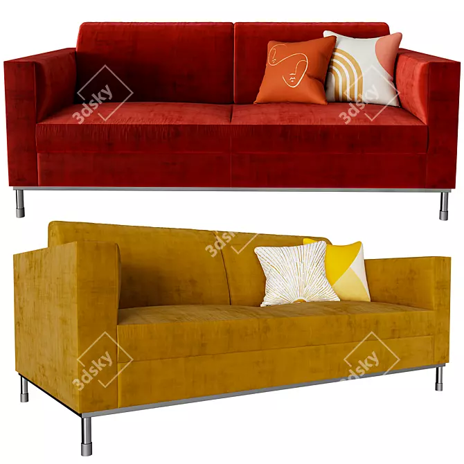 Title: LARSON Sofa: A Symphony of Comfort 3D model image 2