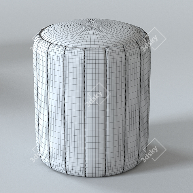 Elegant Melis Pouf by Origami 3D model image 2