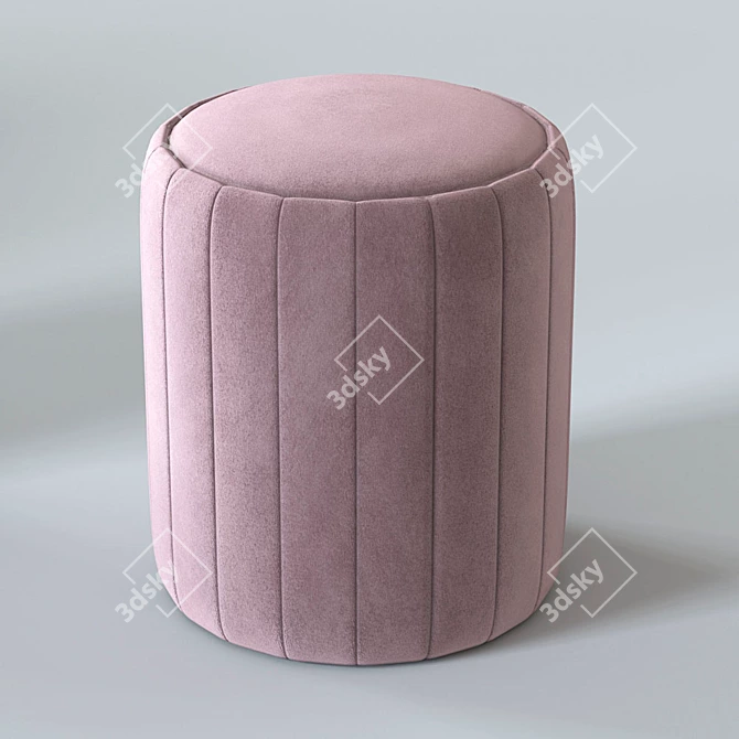 Elegant Melis Pouf by Origami 3D model image 3