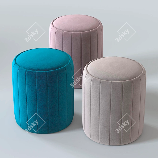 Elegant Melis Pouf by Origami 3D model image 9