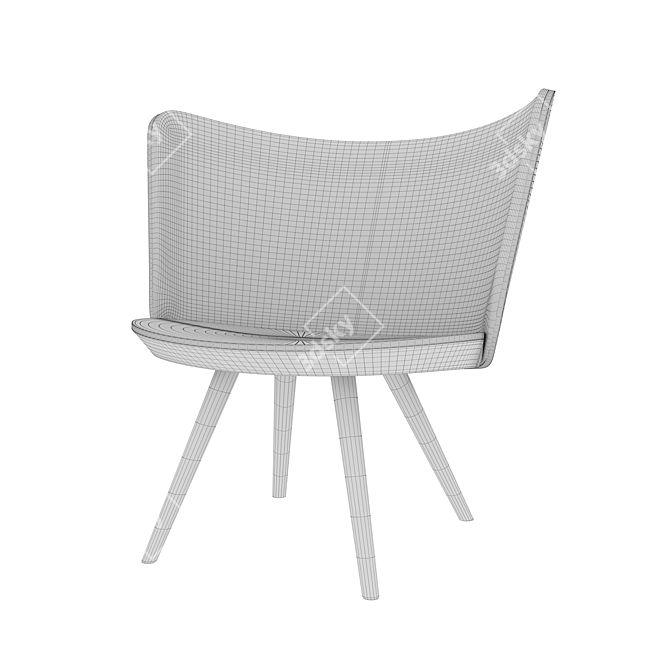 Cappellini Embroidery Chair: Summer Elegance 3D model image 3