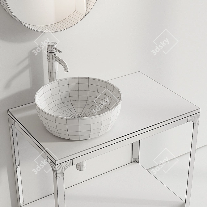 Scarabeo ABLE Single Vanity Unit Set 2 3D model image 5