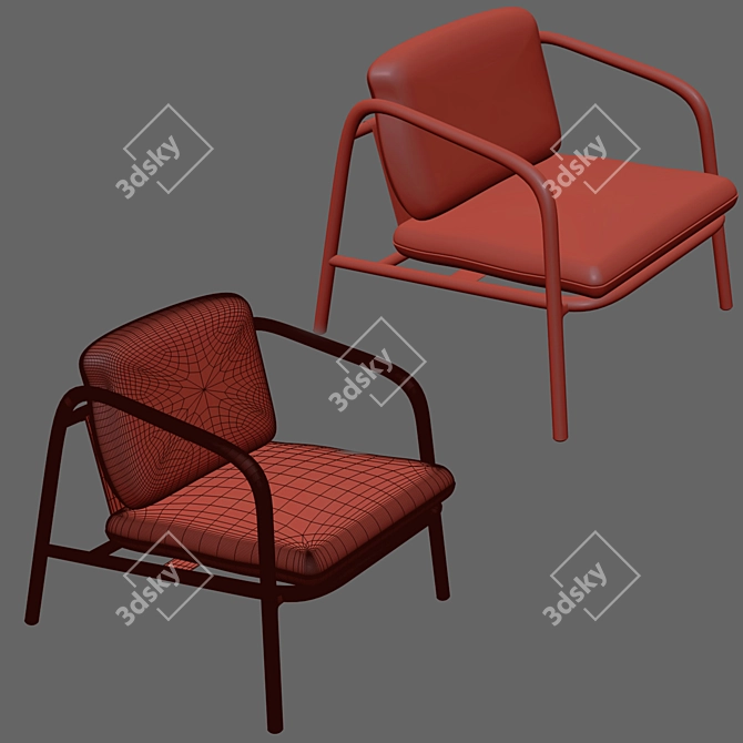 Modern Girl | Stylish Armchair 3D model image 4