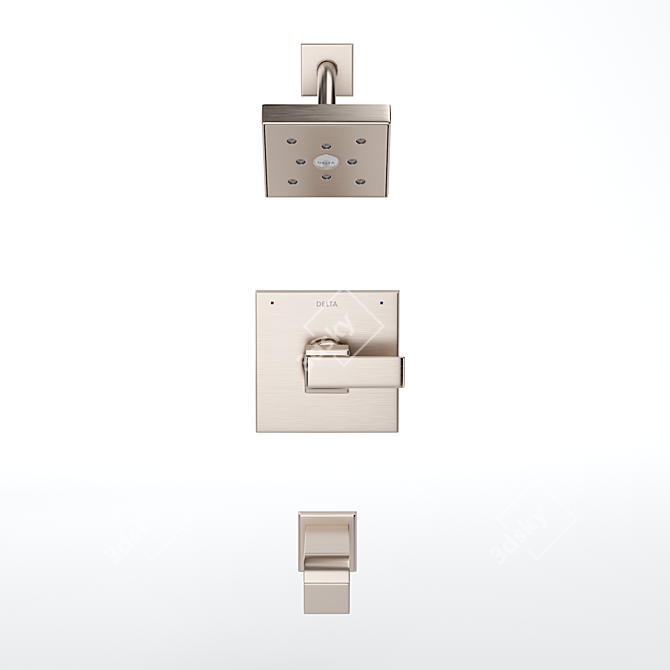 Modern Delta Ara Shower System 3D model image 2