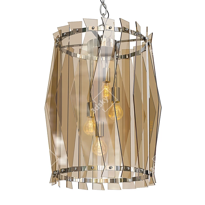 Elegant Swirl Chandelier 3D model image 1
