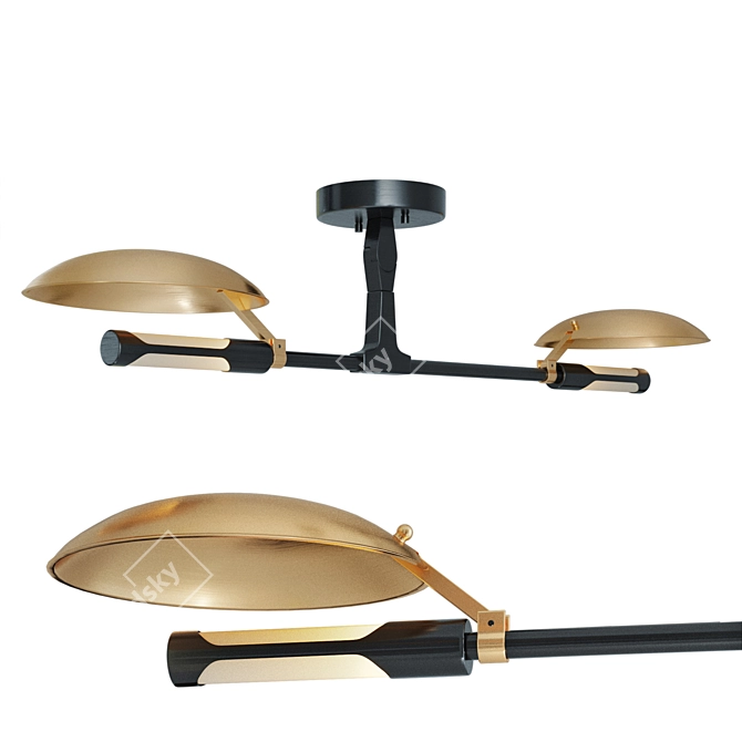 Aventura AC11182 Semi-Flush Disco 3D model image 2
