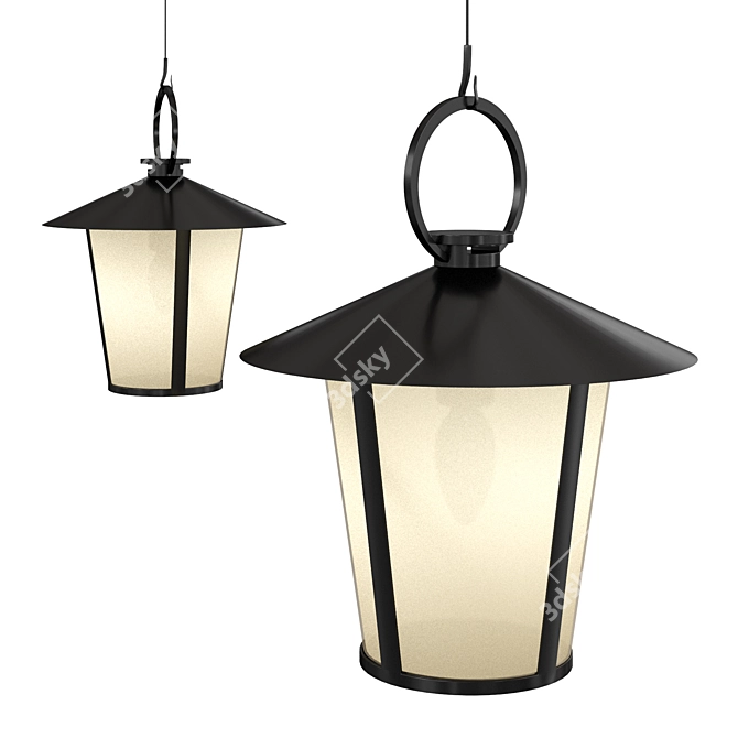 Elegant Passage Pendant Lamp 3D model image 2