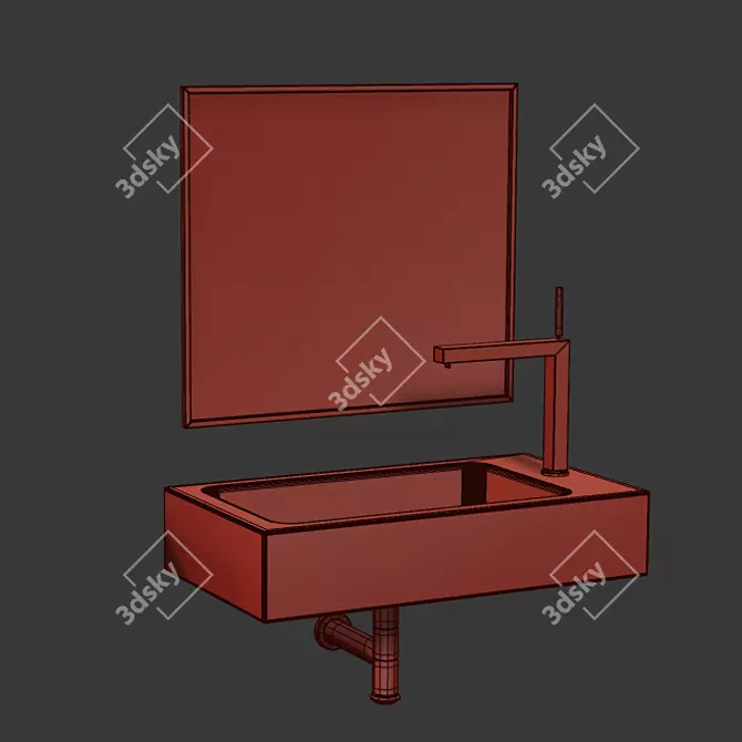 Kaldewei CONO Sink: Compact and Complete 3D model image 4