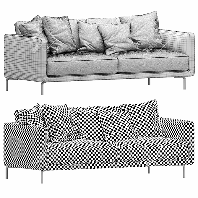 Modern Coco Sofa: Elegant and Versatile 3D model image 4