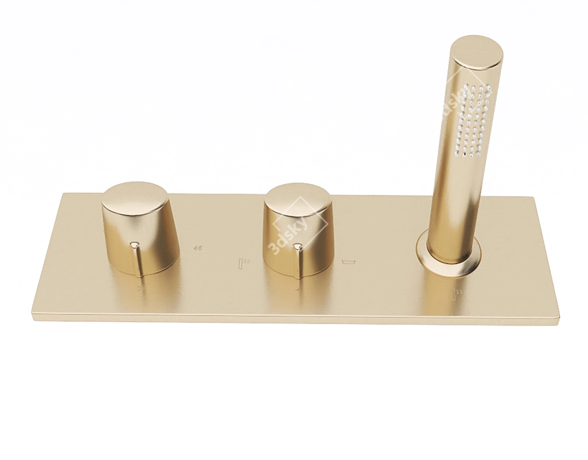 Title: Luxury Armani Roca Faucet Set 3D model image 4