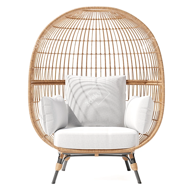 Sleek Southport Outdoor Egg Chair 3D model image 5