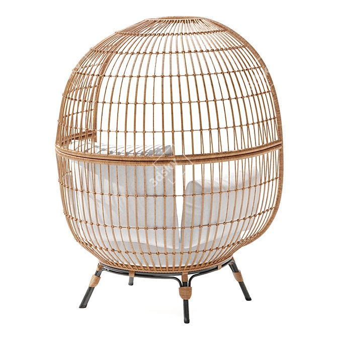 Sleek Southport Outdoor Egg Chair 3D model image 1
