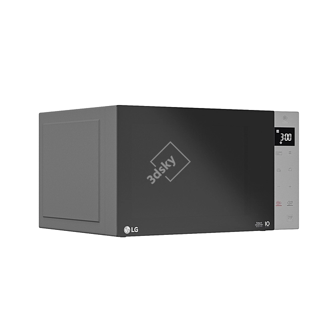 LG MW25W35GISL Microwave Oven: Stylish and Efficient 3D model image 3
