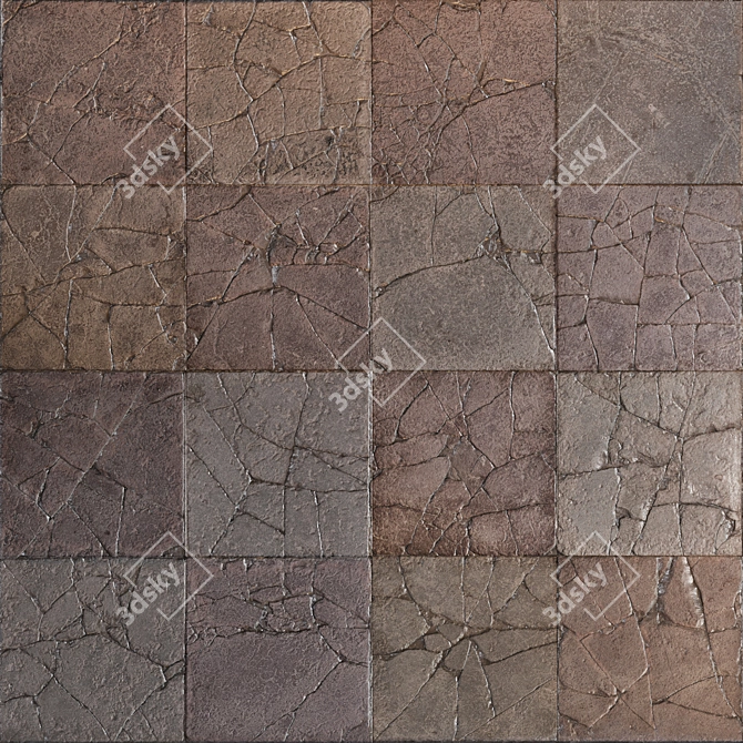 Elegant Stone Floor Tiles 3D model image 2