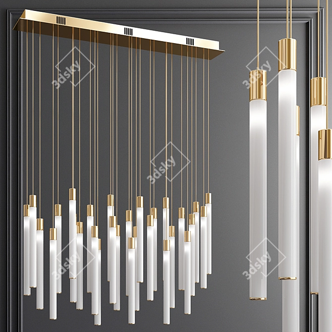 Exquisite Illumination: Four Exclusive Chandelier Collection 3D model image 3