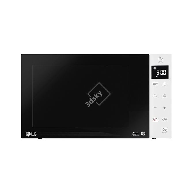 LG MW25R35GISW Microwave Oven 3D model image 1