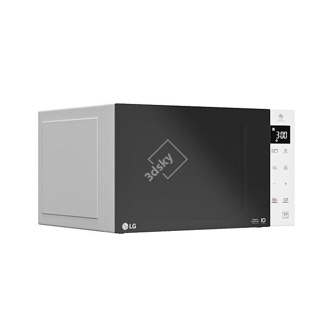 LG MW25R35GISW Microwave Oven 3D model image 3