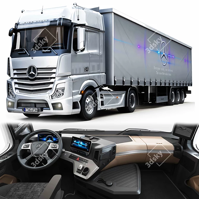 Powerful and Efficient: The New Actros 3D model image 1