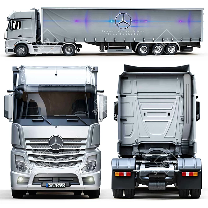 Powerful and Efficient: The New Actros 3D model image 2