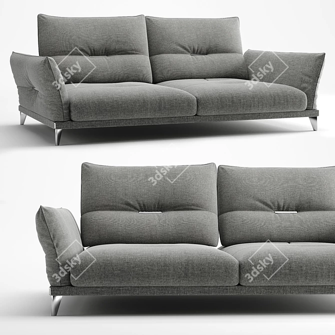 Luxurious Itineraire Large 3-Seat Sofa 3D model image 1