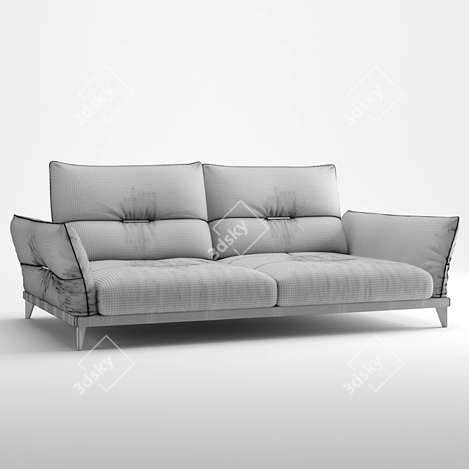 Luxurious Itineraire Large 3-Seat Sofa 3D model image 2